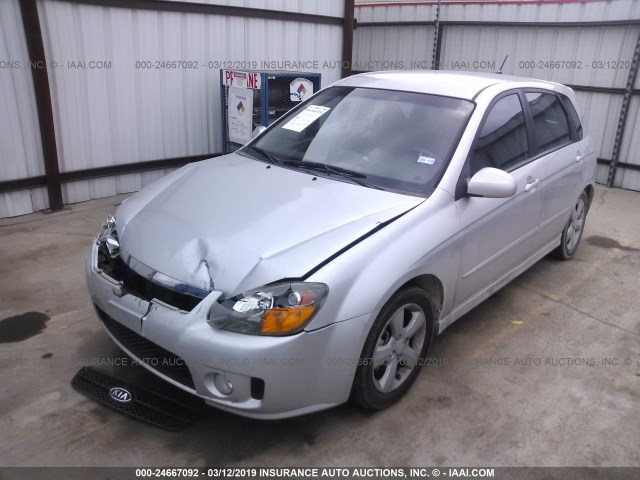 KNAFE161685018273 - 2008 KIA SPECTRA5 5 SX GRAY photo 2