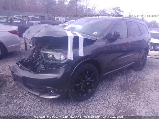 1C4RDJDG9HC710078 - 2017 DODGE DURANGO GT BLACK photo 2