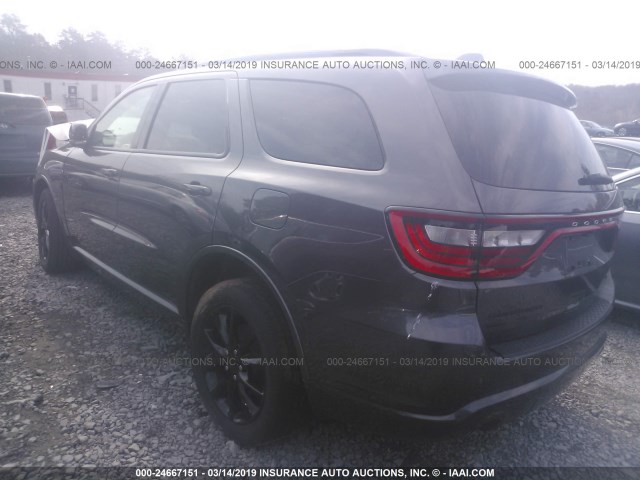 1C4RDJDG9HC710078 - 2017 DODGE DURANGO GT BLACK photo 3