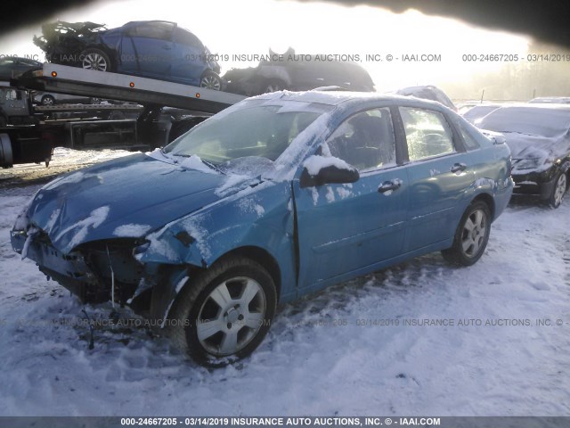 1FAFP34N57W182580 - 2007 FORD FOCUS ZX4/S/SE/SES BLUE photo 2