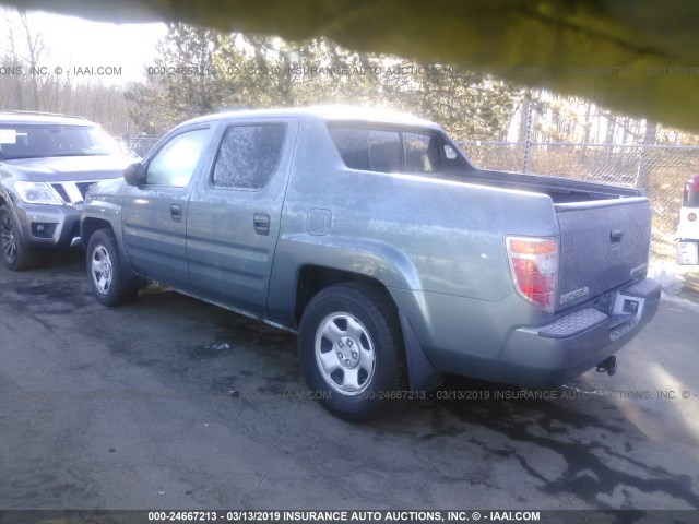 2HJYK162X6H567585 - 2006 HONDA RIDGELINE RT GRAY photo 3