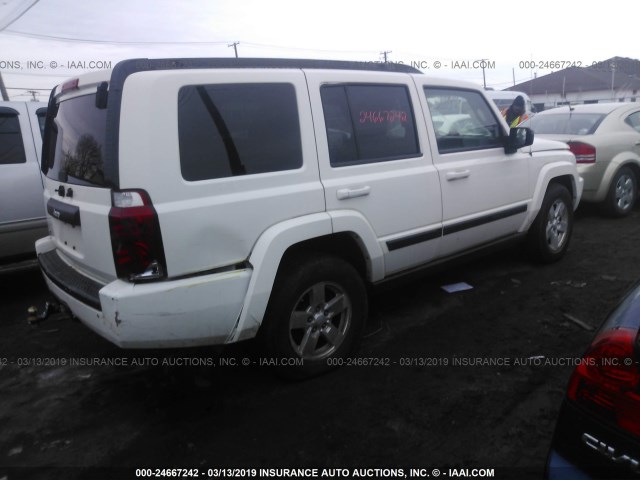 1J8HG48K27C614772 - 2007 JEEP COMMANDER WHITE photo 4