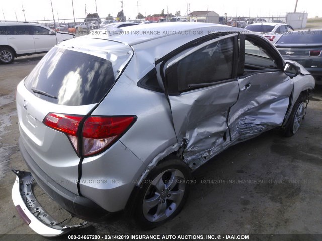 3CZRU5H55GM713647 - 2016 HONDA HR-V EX SILVER photo 4