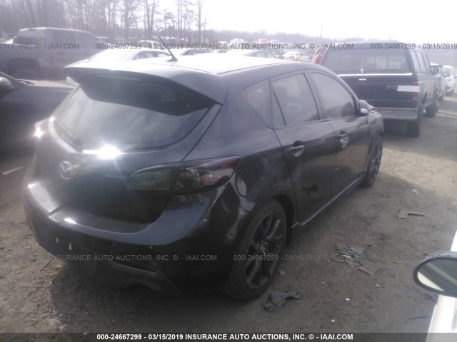 JM1BL1L45D1820479 - 2013 MAZDA SPEED 3 BLACK photo 4