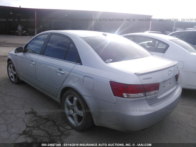 5NPEU46F97H244949 - 2007 HYUNDAI SONATA SE/LIMITED SILVER photo 3