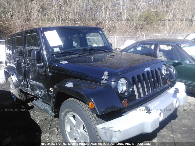 1C4BJWEG5CL245846 - 2012 JEEP WRANGLER UNLIMITE SAHARA BLACK photo 1