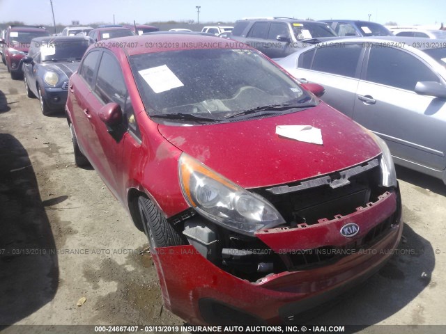 KNADM5A33C6019653 - 2012 KIA RIO LX RED photo 1