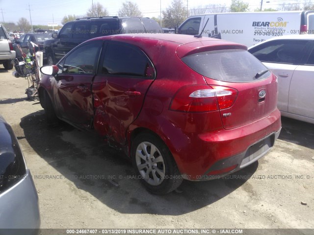 KNADM5A33C6019653 - 2012 KIA RIO LX RED photo 3