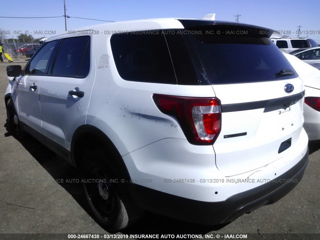 1FM5K8AR5HGB93448 - 2017 FORD EXPLORER POLICE INTERCEPTOR WHITE photo 3