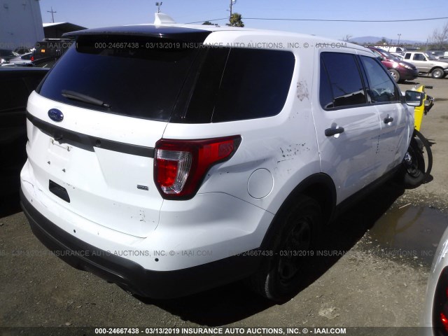 1FM5K8AR5HGB93448 - 2017 FORD EXPLORER POLICE INTERCEPTOR WHITE photo 4