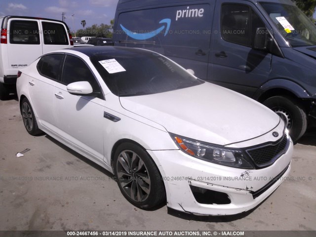 5XXGR4A68FG505208 - 2015 KIA OPTIMA SX WHITE photo 1