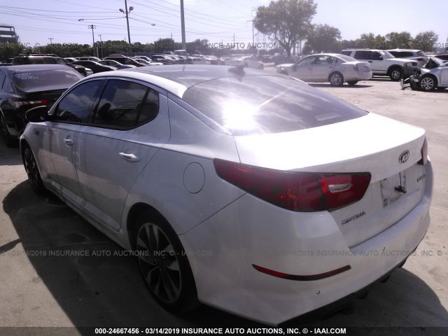 5XXGR4A68FG505208 - 2015 KIA OPTIMA SX WHITE photo 3