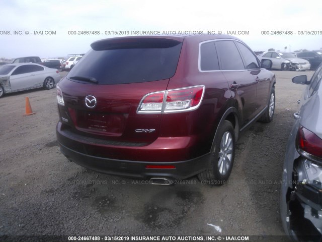 JM3TB28C470111797 - 2007 MAZDA CX-9 RED photo 4