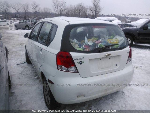 KL1TD66628B084782 - 2008 CHEVROLET AVEO LS WHITE photo 3