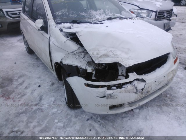 KL1TD66628B084782 - 2008 CHEVROLET AVEO LS WHITE photo 6