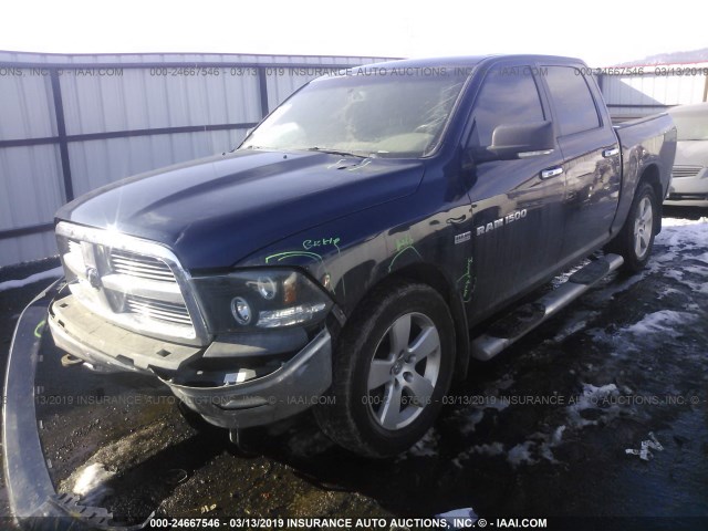 1C6RD7LT9CS310934 - 2012 DODGE RAM 1500 SLT BLUE photo 2