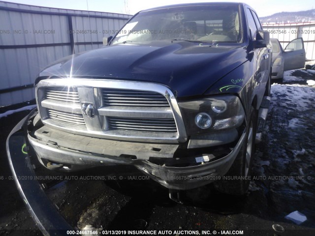 1C6RD7LT9CS310934 - 2012 DODGE RAM 1500 SLT BLUE photo 6