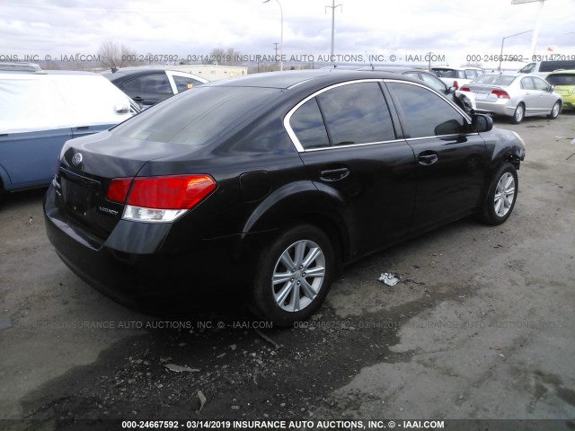 4S3BMCG64A3210562 - 2010 SUBARU LEGACY 2.5I PREMIUM BLACK photo 4