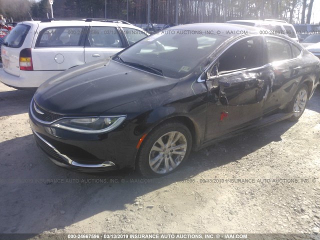 1C3CCCAB3FN670745 - 2015 CHRYSLER 200 LIMITED BLACK photo 2