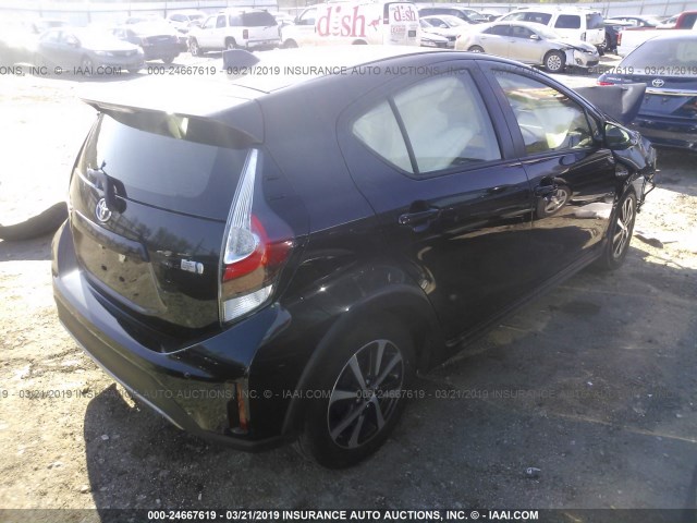 JTDKDTB34J1600831 - 2018 TOYOTA PRIUS C BLACK photo 4