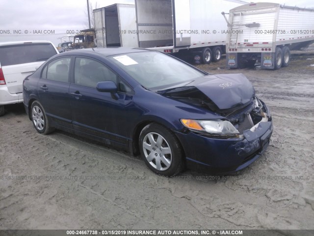 1HGFA16538L072984 - 2008 HONDA CIVIC LX ლურჯი ფოტო 1