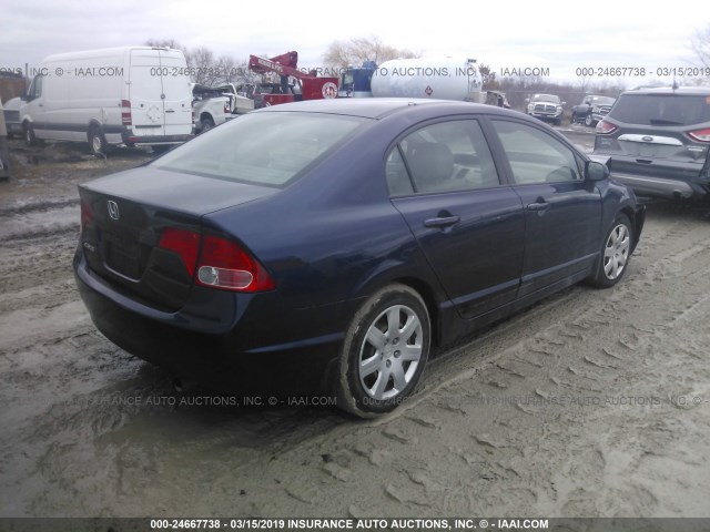 1HGFA16538L072984 - 2008 HONDA CIVIC LX ლურჯი ფოტო 4