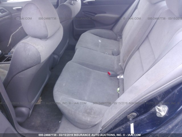 1HGFA16538L072984 - 2008 HONDA CIVIC LX ლურჯი ფოტო 8