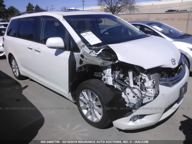 5TDDK3DC8BS023172 - 2011 TOYOTA SIENNA XLE/LIMITED WHITE photo 1