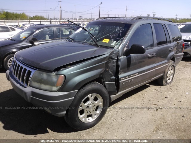 1J4GX38S92C230102 - 2002 JEEP GRAND CHEROKEE SPORT GREEN photo 2