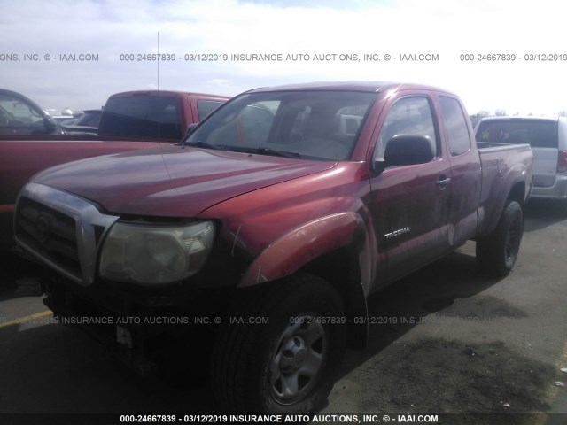 5TEUX42N35Z120640 - 2005 TOYOTA TACOMA ACCESS CAB წითელი ფოტო 2