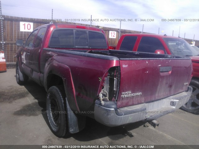5TEUX42N35Z120640 - 2005 TOYOTA TACOMA ACCESS CAB წითელი ფოტო 3