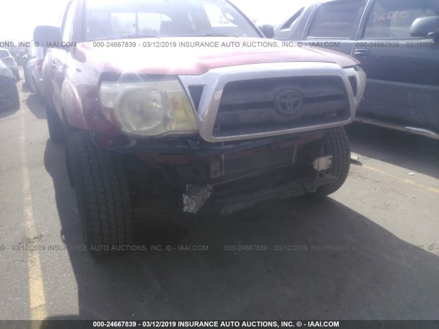 5TEUX42N35Z120640 - 2005 TOYOTA TACOMA ACCESS CAB წითელი ფოტო 6