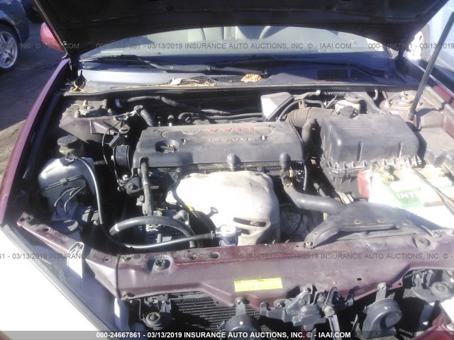 4T1BE32K13U233047 - 2003 TOYOTA CAMRY LE/XLE/SE RED photo 10