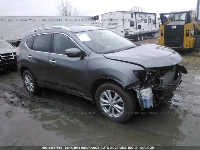 KNMAT2MV6FP518594 - 2015 NISSAN ROGUE S/SL/SV GRAY photo 1