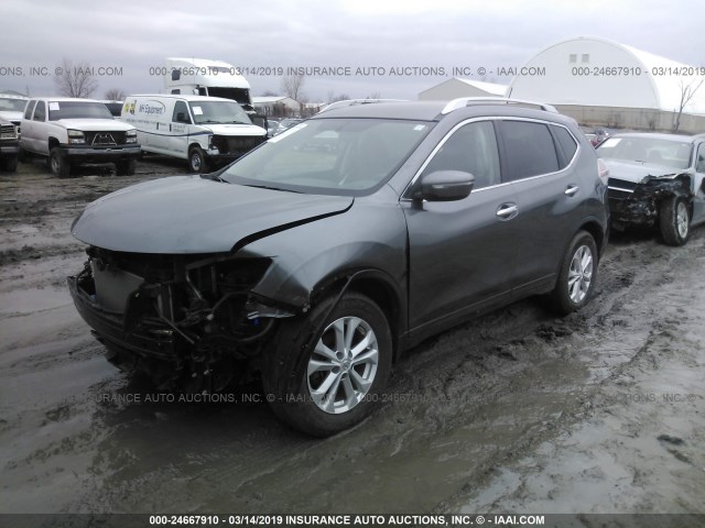 KNMAT2MV6FP518594 - 2015 NISSAN ROGUE S/SL/SV GRAY photo 2