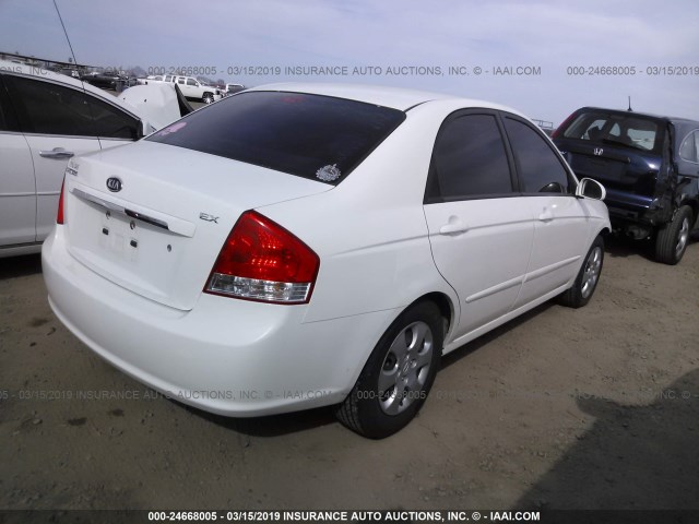 KNAFE121385493871 - 2008 KIA SPECTRA EX/LX/SX WHITE photo 4