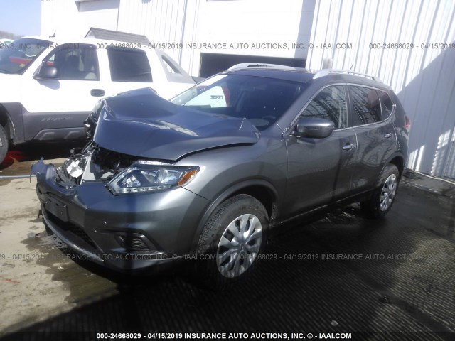 JN8AT2MV5GW139291 - 2016 NISSAN ROGUE S/SL/SV GRAY photo 2