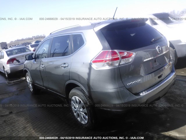 JN8AT2MV5GW139291 - 2016 NISSAN ROGUE S/SL/SV GRAY photo 3