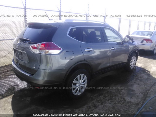 JN8AT2MV5GW139291 - 2016 NISSAN ROGUE S/SL/SV GRAY photo 4