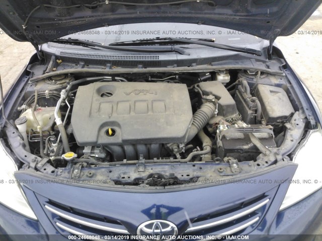 2T1BU4EE5DC930058 - 2013 TOYOTA COROLLA S/LE BLUE photo 10