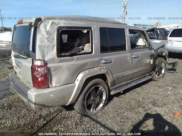 1J8HG68297C558065 - 2007 JEEP COMMANDER OVERLAND SILVER photo 4