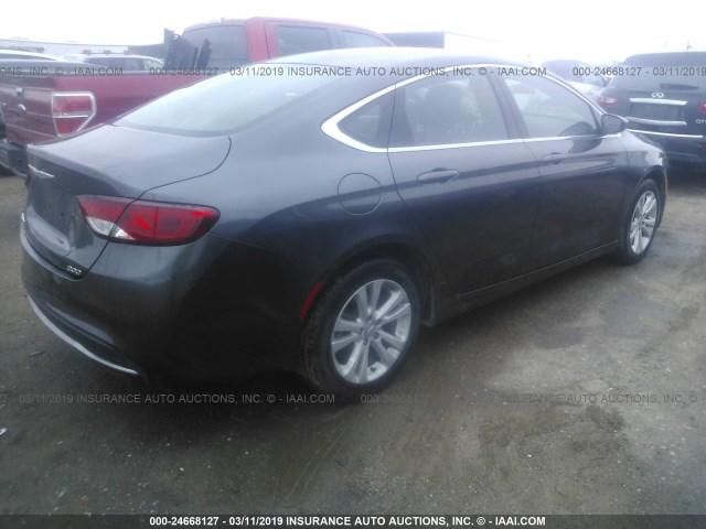 1C3CCCABXFN704664 - 2015 CHRYSLER 200 LIMITED GRAY photo 4