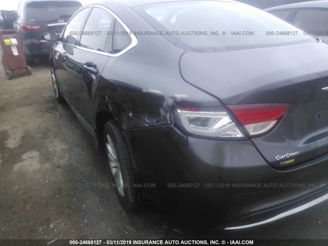 1C3CCCABXFN704664 - 2015 CHRYSLER 200 LIMITED GRAY photo 6