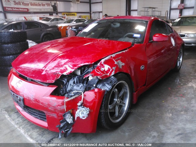 JN1AZ34DX5M604344 - 2005 NISSAN 350Z COUPE RED photo 2