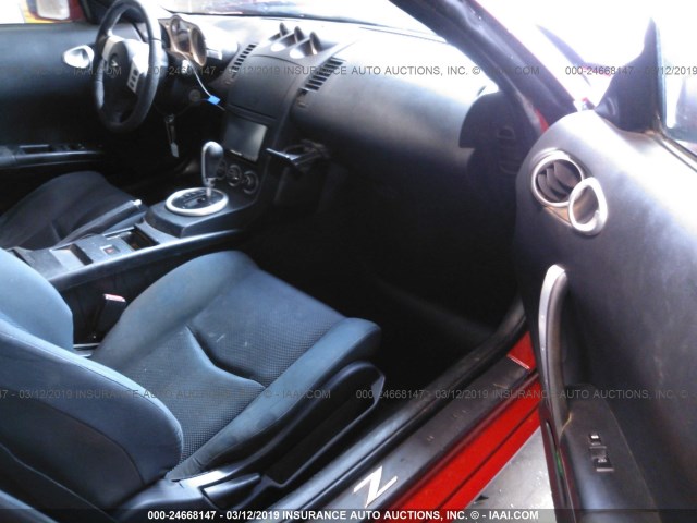 JN1AZ34DX5M604344 - 2005 NISSAN 350Z COUPE RED photo 5