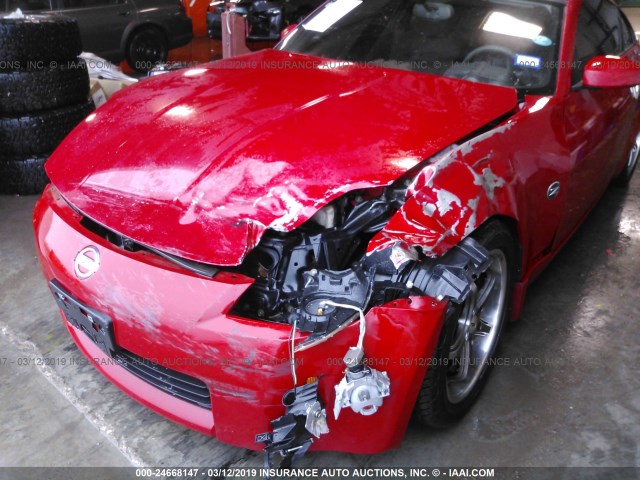 JN1AZ34DX5M604344 - 2005 NISSAN 350Z COUPE RED photo 6