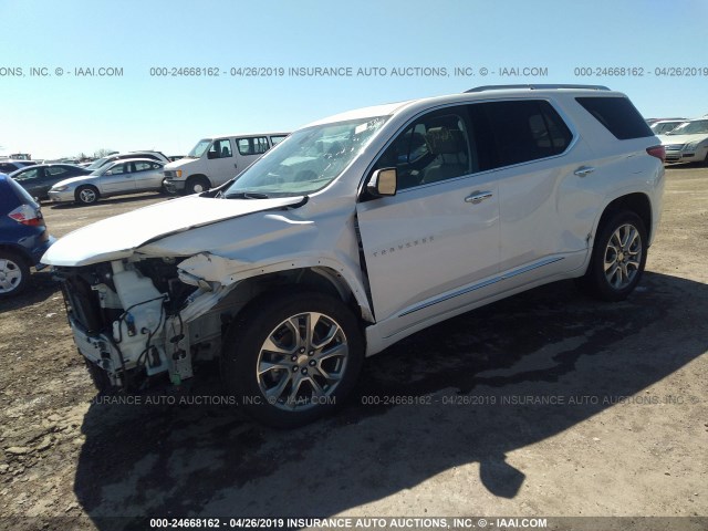 1GNEVJKW2JJ236716 - 2018 CHEVROLET TRAVERSE PREMIER WHITE photo 2