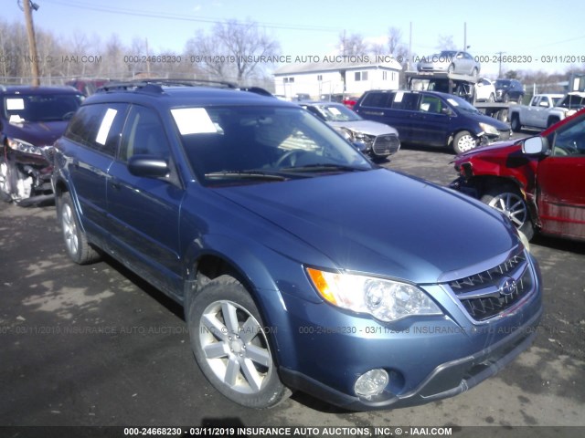 4S4BP61C787314856 - 2008 SUBARU OUTBACK 2.5I BLUE photo 1