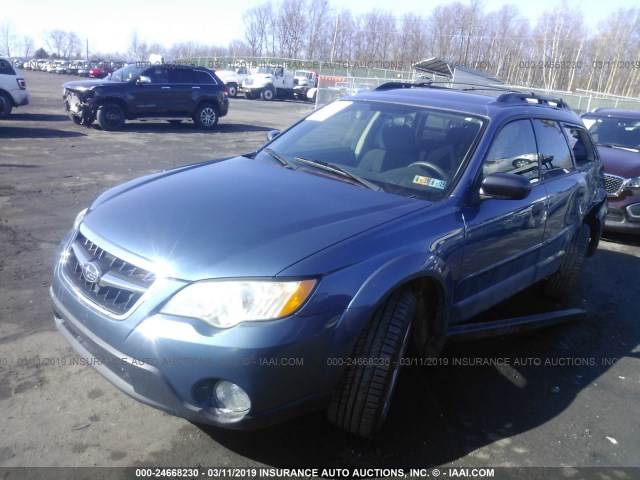 4S4BP61C787314856 - 2008 SUBARU OUTBACK 2.5I BLUE photo 2