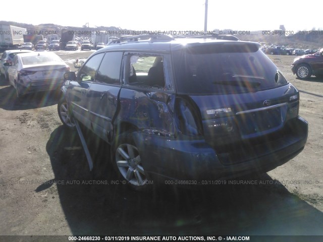 4S4BP61C787314856 - 2008 SUBARU OUTBACK 2.5I BLUE photo 3